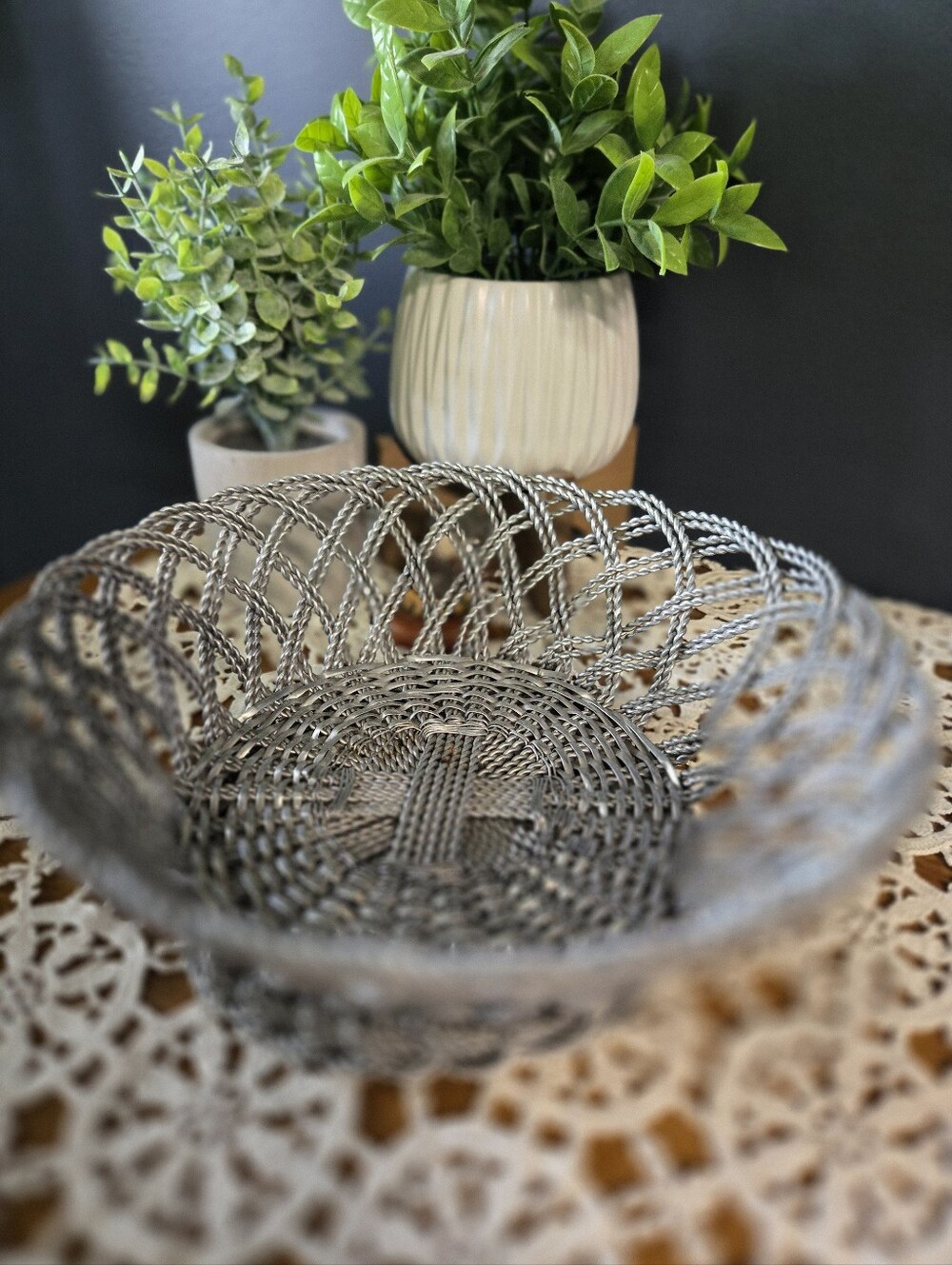 Metal Woven Basket